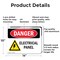 Signmission Electrical Panel Danger Sign, Aluminum, 14in W x 10in L, 2PK OS-2PACK-DS-A-1014-L-2213 - alternate 6